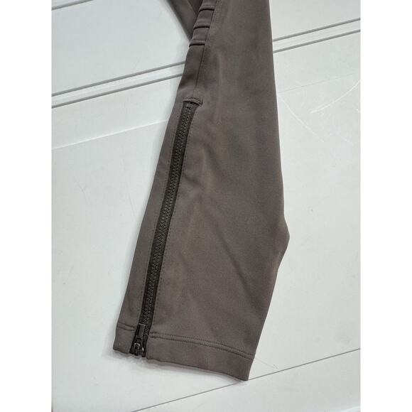 Athleta Delancey Zip Ankle Moto Tight Leggings Pants Taupe Brown Size Medium M - Picture 3 of 8